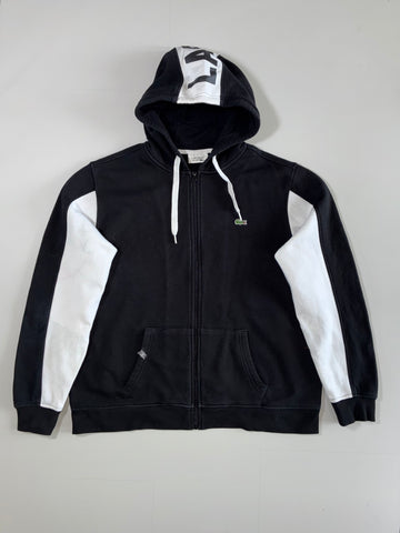 Lacoste Sport Black & White Colorblock Full-Zip Hoodie (3XL)