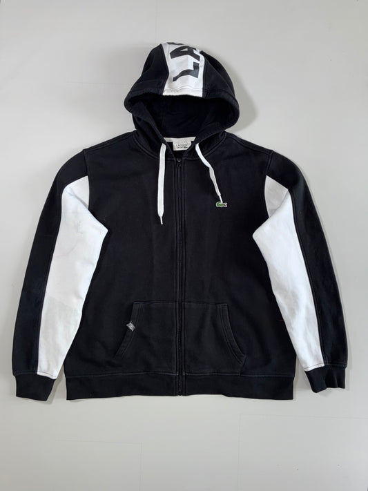 Lacoste Sport Black & White Colorblock Full-Zip Hoodie (3XL)
