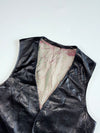Vintage Selbach Black Leather Button-Up Vest (S)