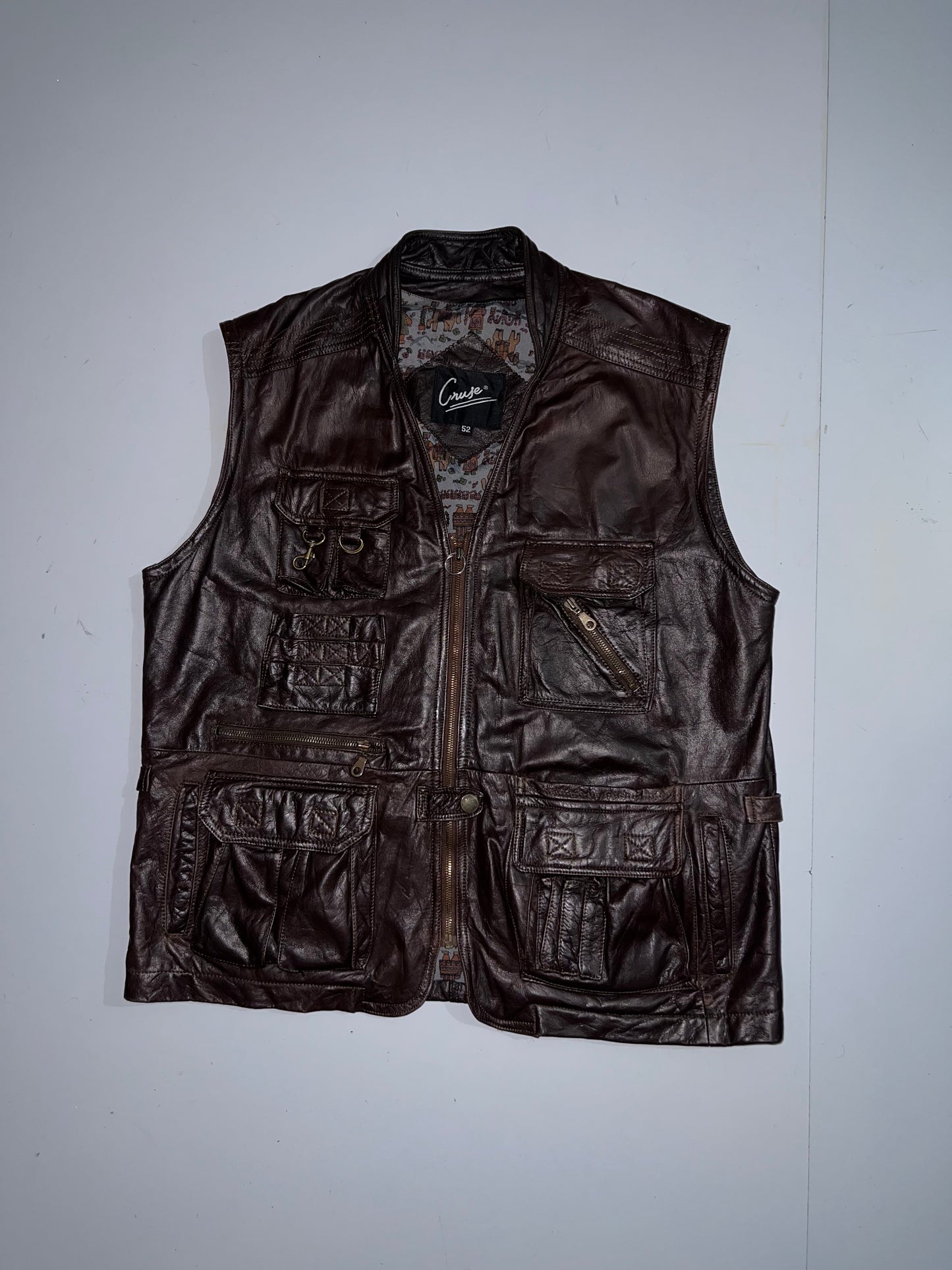 ZSuper Premium Original Half Utility Leather Jacket (XL/2Xl)