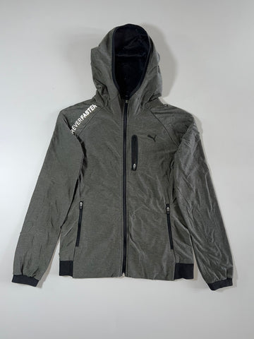 Puma Forever Faster Grey Hooded Zip Jacket (S)