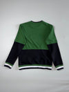 Champion Big C Logo Colorblock Crewneck Sweatshirt — Forest Green (M)