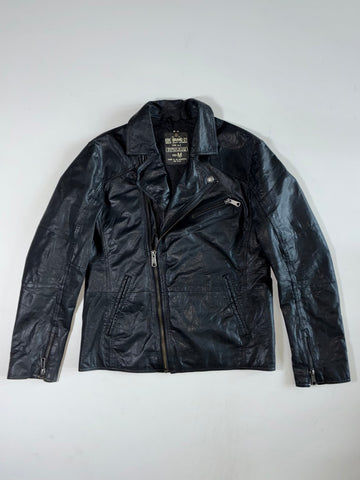 EDC Brand Co. Type A-2 Black Leather Biker Jacket (M/L)