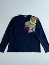 Big Train Osaka Navy Dragon Graphic Long Sleeve Tee (XL)