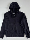 Stone Island Zip-Up Hoodie – Black, Garment Dyed, Men’s  (L/XL)