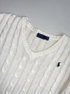 Polo Ralph Lauren Cable Knit V-Neck Sweater (S/M)