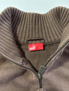 Puma Ribbed Full-Zip Knit Track Sweater – Brown (S)