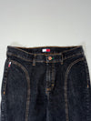 Vintage 90s Tommy Jeans Women’s Black Flare Jeans  (W:32) (L:43)