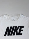 Nike White Block Spellout Logo Tee (2XL)