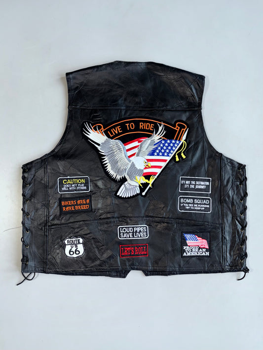 !      Super Premium Original Leather Vest (2XL)