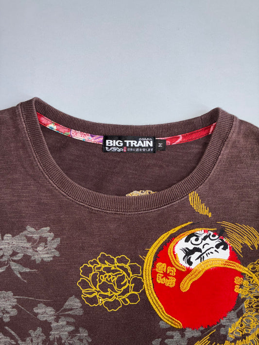 Big Train | Brown Embroidered Koi Longsleeve | (L)