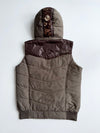 Big Train Osaka Japanese Dragon Embroidered Hooded Puffer Vest – Olive (M)