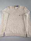 Vintage Polo by Ralph Lauren Chunky Cotton Knit Crewneck – Oatmeal Beige (L)