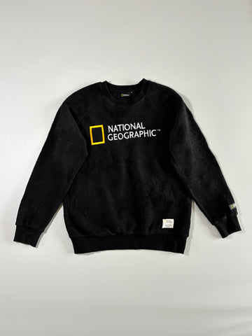 National Geographic Embroidered Logo Fleece Sweatshirt  (S)