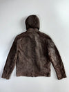 Black Rivet Premium Original Sued Leather Jacket (Detechable Hood ) (M)
