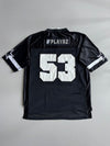 Vintage Playaz Gear Black Football Jersey #53 – Star Patch Mesh Jersey (XXL)