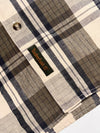 Vintage Timberland Weathergear Short Sleeve Plaid Shirt – Olive/Cream (L)