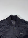 MLB Pittsburgh Pirates Black Tonal Bomber Jacket with Embroidered Logo – 100 (L)
