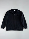 Lacoste Black Ribbed Full-Zip Knit Sweater Jacket (XL)