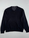 Calvin Klein Extra Fine Merino Wool V-Neck Sweater, Black (L)
