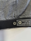 Y2K FUBU The Collection Grey Denim Hooded Hybrid Jacket (M)