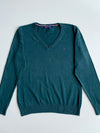 Tommy Hilfiger Classic V-Neck Knit Sweater – Forest Green woman’s (M)