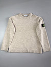 Stone Island Oatmeal Beige Wool Crewneck Sweater – Compass Badge (M)