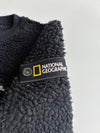 National Geographic Black Sherpa Fleece Crewneck Pullover (S/M)