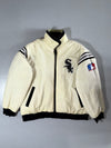 Chicago White Sox MLB REVERSIBLE Vintage Starter-Style Jacket (Black/Cream) (3XL)