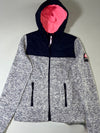 Superdry Mountain Fuji Storm Hybrid Fleece Zip Hoodie – Grey/Navy (S)