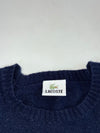 Lacoste Navy Wool Blend Crewneck Sweater – Croc Patch Logo (S)