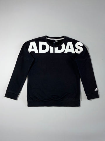 Adidas Black Big Spellout Oversized Sweatshirt  (S)