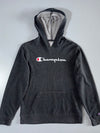 Champion Charcoal Grey Script Logo Hoodie – Size (S)