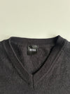 BOSS Hugo Boss Black Wool V-Neck Sweater (S)