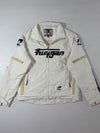 Furygan Racing Textile Jacket – Cream/Off-White with Black Logo Patches, (M)