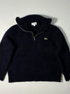 Lacoste Fuzzy Knit Quarter Zip Sweater  (S)