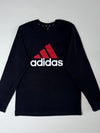 Adidas Big Logo Long Sleeve Tee – Black/Red, (S)