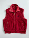 Discovery Golf Red Reversible Fleece Vest with Velour Collar(Xl)