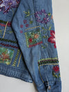 Vintage Coldwater Creek Embroidered Patchwork Denim Jacket women’s (XL)