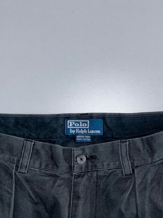 Polo Ralph Lauren | Vintage Black Pleated Trousers (W:30|L:39)