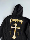 Campblue Embroidered Gothic Hoodie (XL)