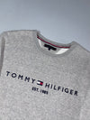 Tommy Hilfiger Est. 1985 Sweatshirt Grey crewneck with embroidered logo, (L)