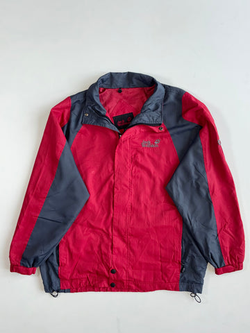 Jack Wolfskin Red & Grey Outdoor Windbreaker Jacket (2Xl)