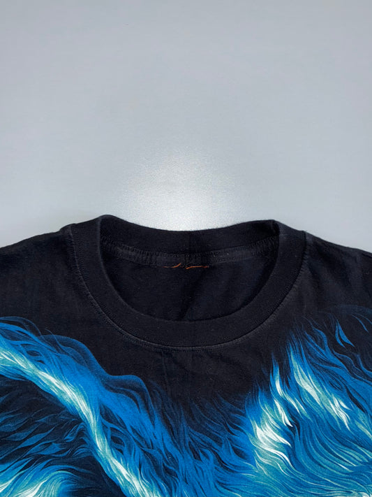 Blue Phoenix Eagle All-Over Print T-Shirt | Black (M)