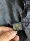 Vintage Black Leather Café Racer Bomber with Zip Collar, Shoulder Zips & Navy Rib Knit, Made in Korea (S)