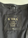 Vintage K'era Black Leather Zip-Up Utility Vest (XL)