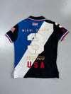 Geographical Norway | “America” Colorblock Polo | Black/Blue/White (M)