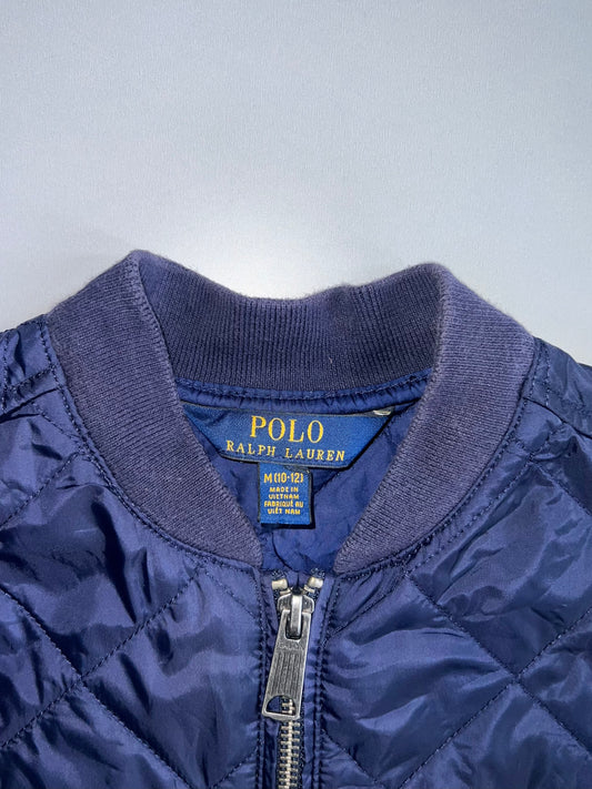 Polo Ralph Lauren Navy Quilted Bomber Jacket (Xs)