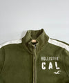 Hollister California Full Zip Track Jacket – Olive Green w/ White Stripe (L/XL)