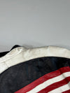 Vintage Stallion California USA Flag Leather Racing Jacket (L/XL)